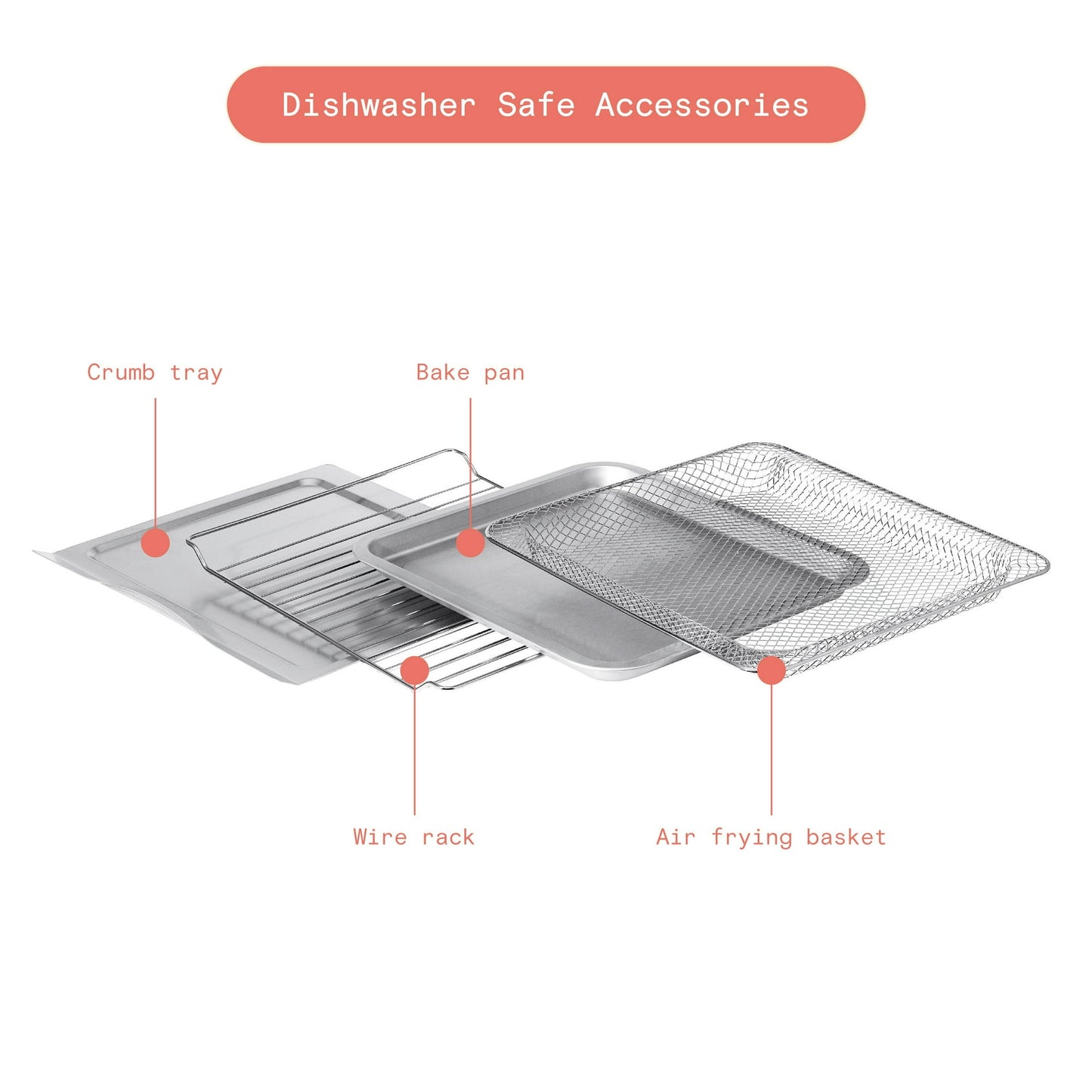 Beautiful Infrared Air Fry Toaster Oven, 9-Slice, 1800 W, by Drew Barrymore