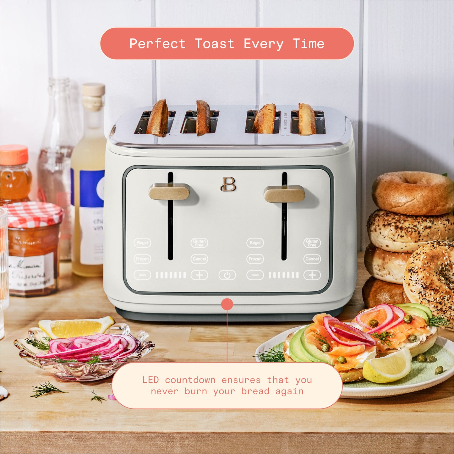 Beautiful 4-Slice Toaster with Touch-Activated Display By Drew Barrymore