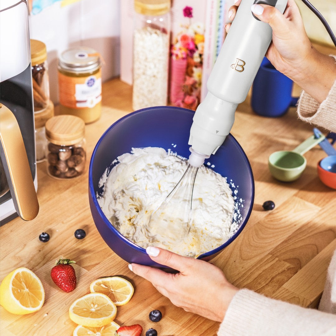 Beautiful 2-Speed Immersion Blender with Chopper & Measuring Cup, by Drew Barrymore