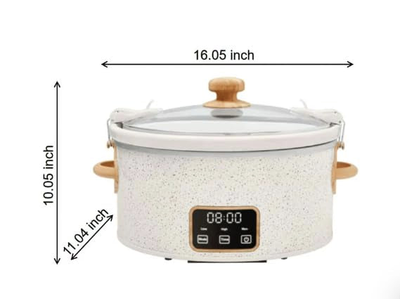 The Pioneer Woman 6 QT Slow Cooker, Locking Lid, Removable Crock, Digital Color Teal