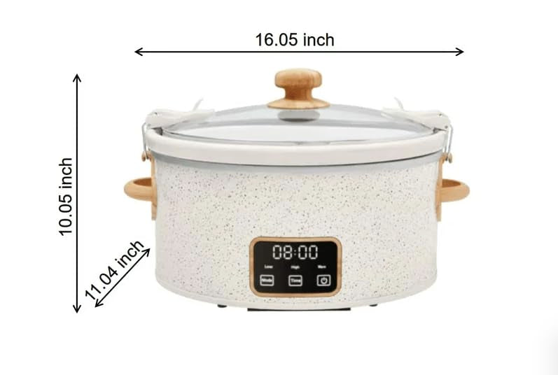 The Pioneer Woman 6 QT Slow Cooker, Locking Lid, Removable Crock, Digital