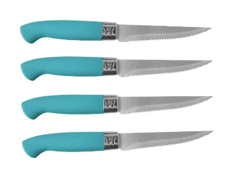 The Pioneer Woman Breezy Blossoms 11-Piece Stainless Steel Knife Block Set, Teal