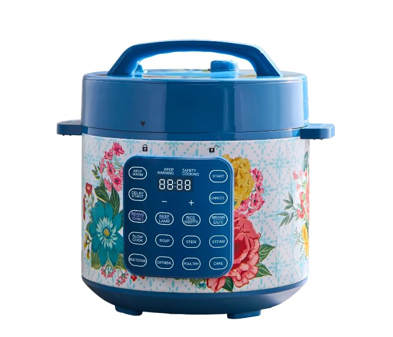 The Pioneer Woman 6 Qt Pressure Cooker with Touch Control Display, Fancy Flourish