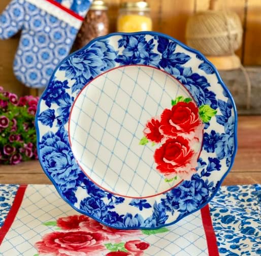 The Pioneer Woman Heritage Floral 12-Piece Stoneware Dinnerware Set