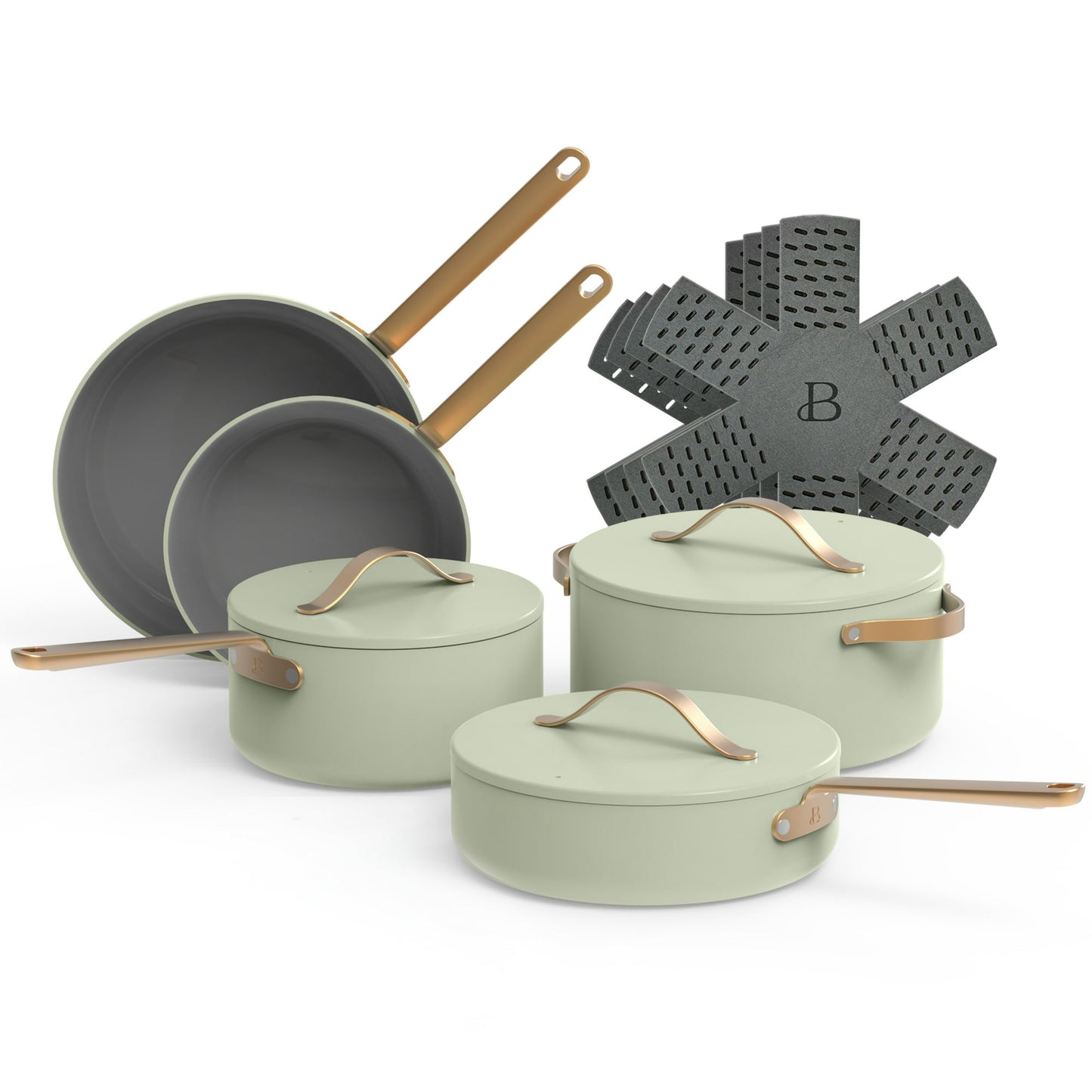 12pc Ceramic Non-Stick Cookware Set, By Drew Barrymore  Ceramic Cookware Set Kitchen