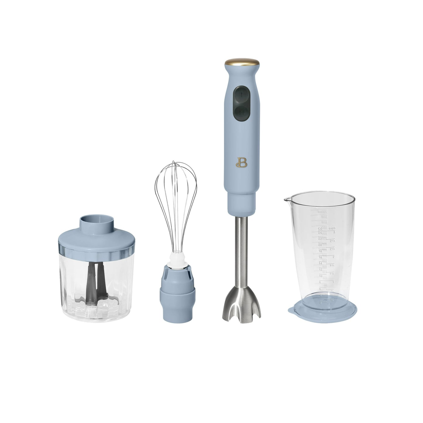 Beautiful 2-Speed Immersion Blender with Chopper & Measuring Cup, by Drew Barrymore