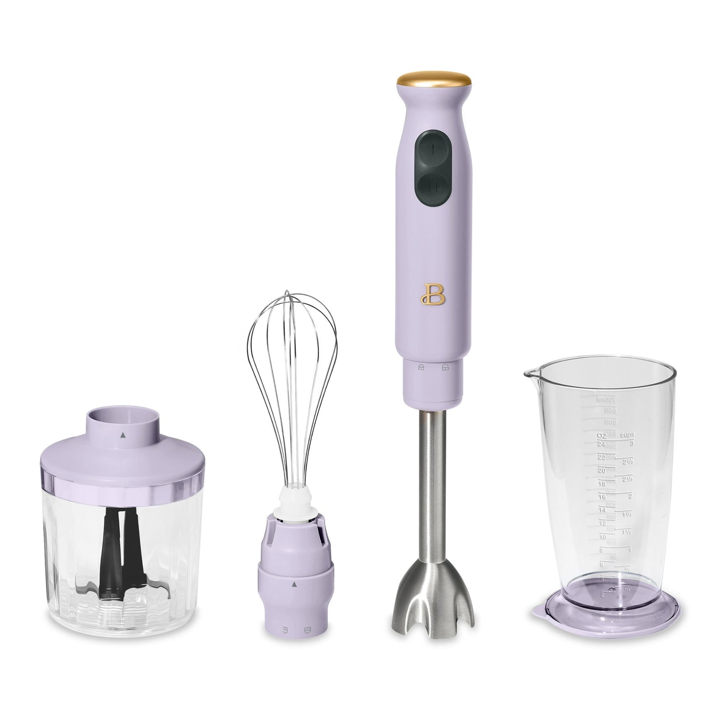 Beautiful 2-Speed Immersion Blender with Chopper & Measuring Cup, by Drew Barrymore