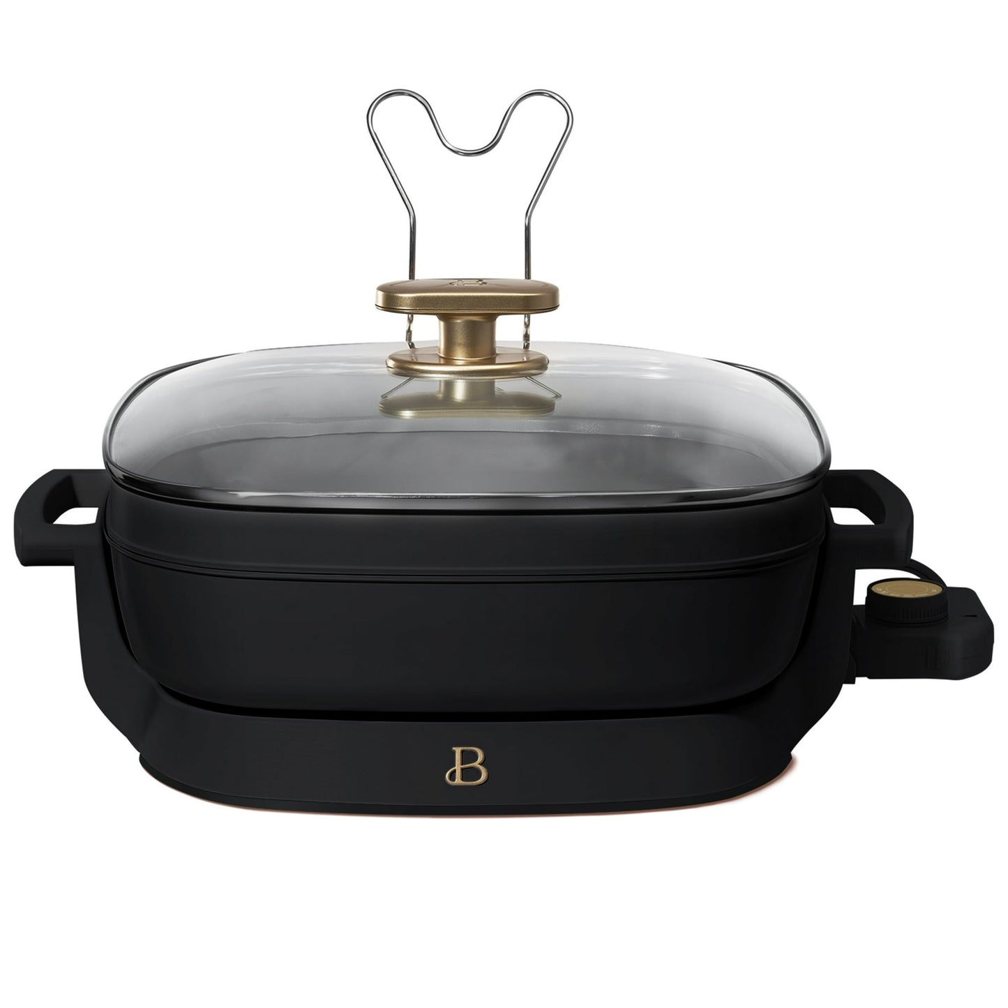 Beautiful 5 in 1 Electric Skillet - Expandable up to 7 Qt with Glass Lid, by Drew Barrymore