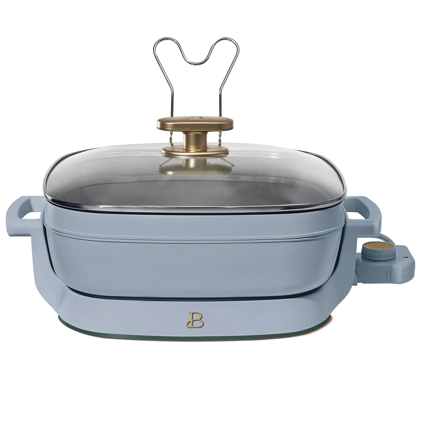 Beautiful 5 in 1 Electric Skillet - Expandable up to 7 Qt with Glass Lid, by Drew Barrymore