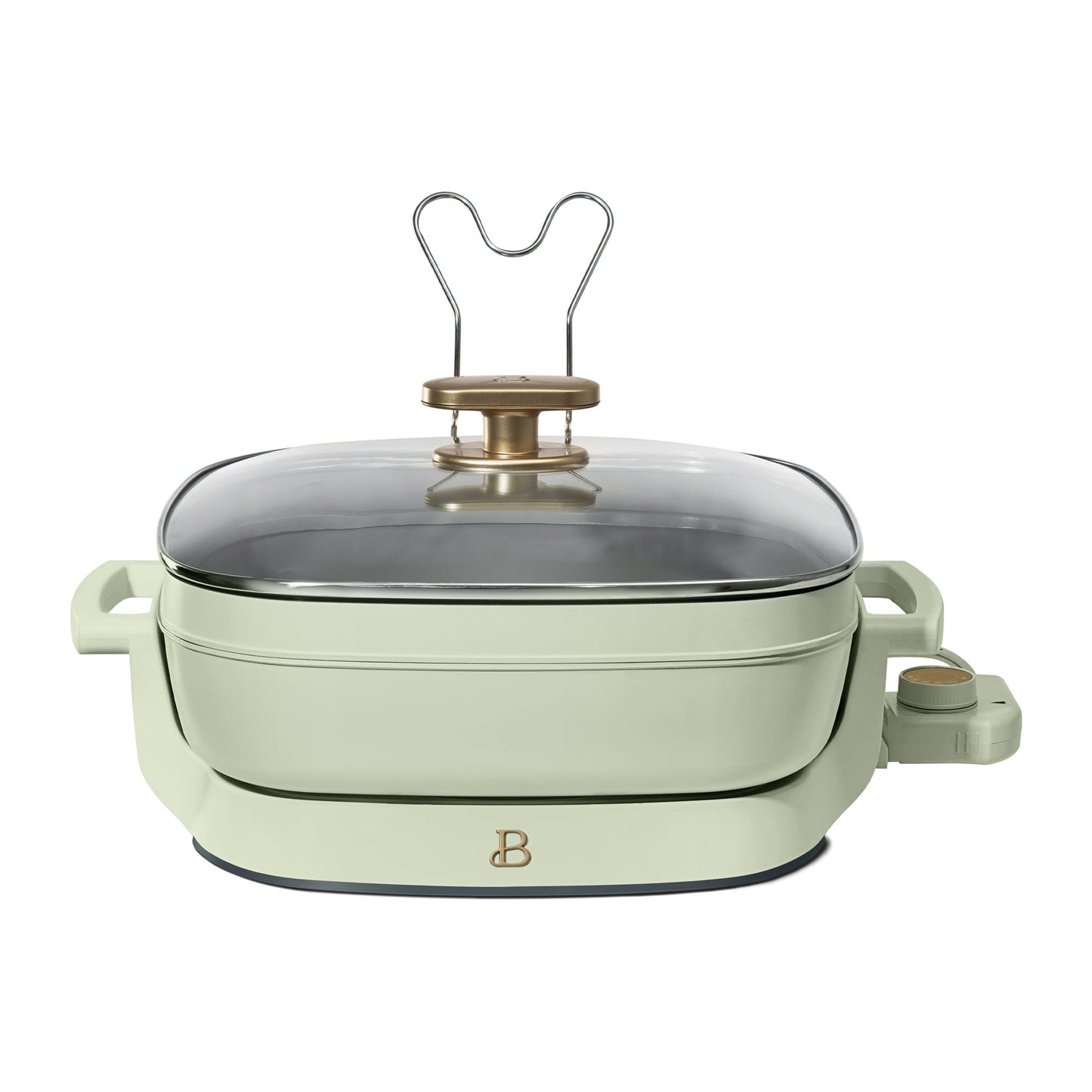 Beautiful 5 in 1 Electric Skillet - Expandable up to 7 Qt with Glass Lid, by Drew Barrymore