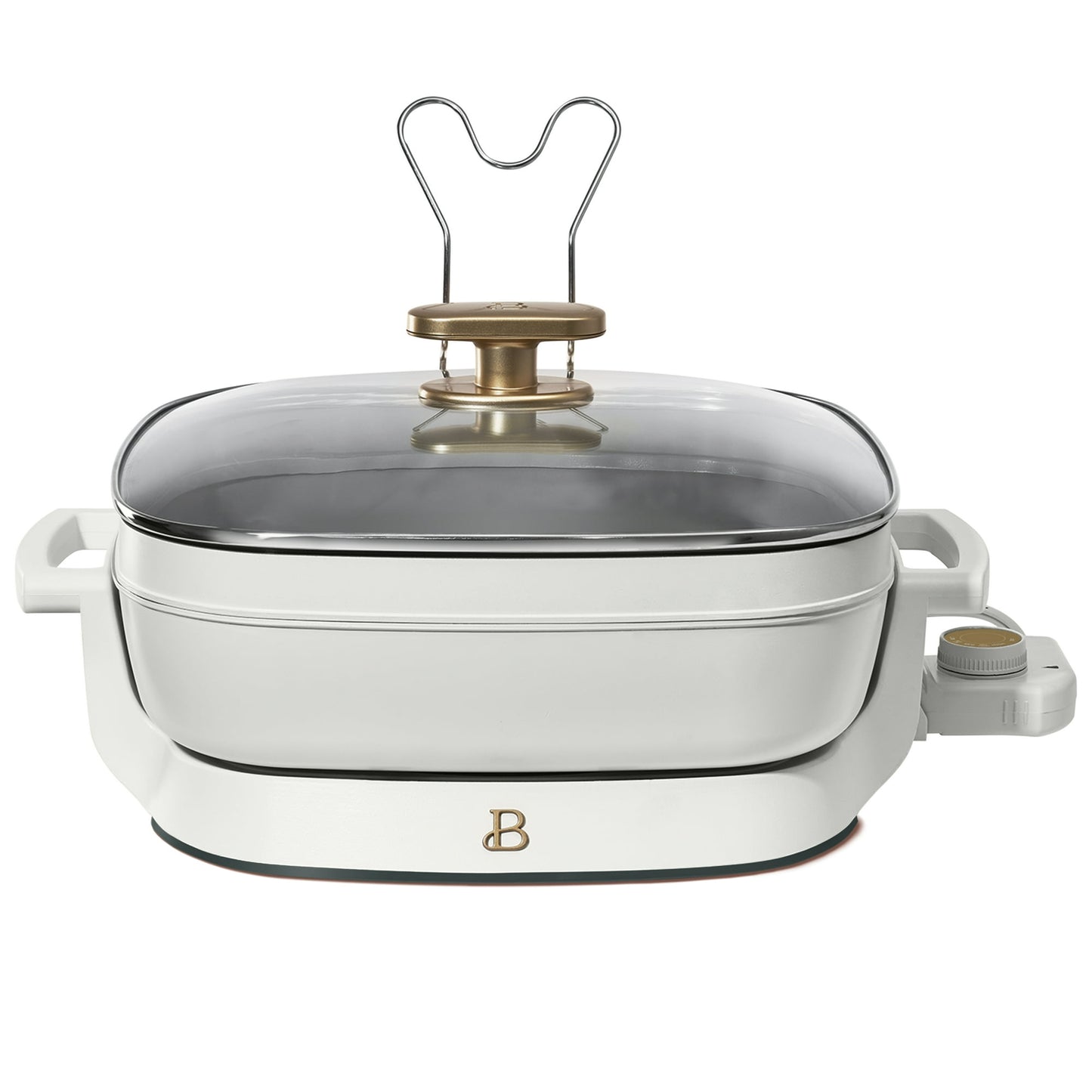 Beautiful 5 in 1 Electric Skillet - Expandable up to 7 Qt with Glass Lid, by Drew Barrymore