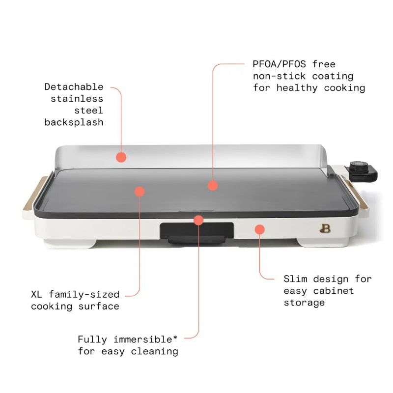 Beautiful 12" x 22" Extra Large Griddle, Created By Drew Barrymore