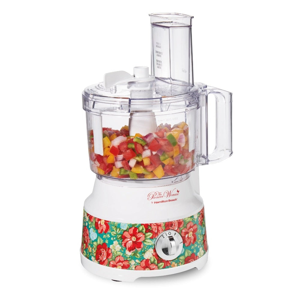 The Pioneer Woman Vintage Floral 10-Cup Food Processor by Hamilton Beach