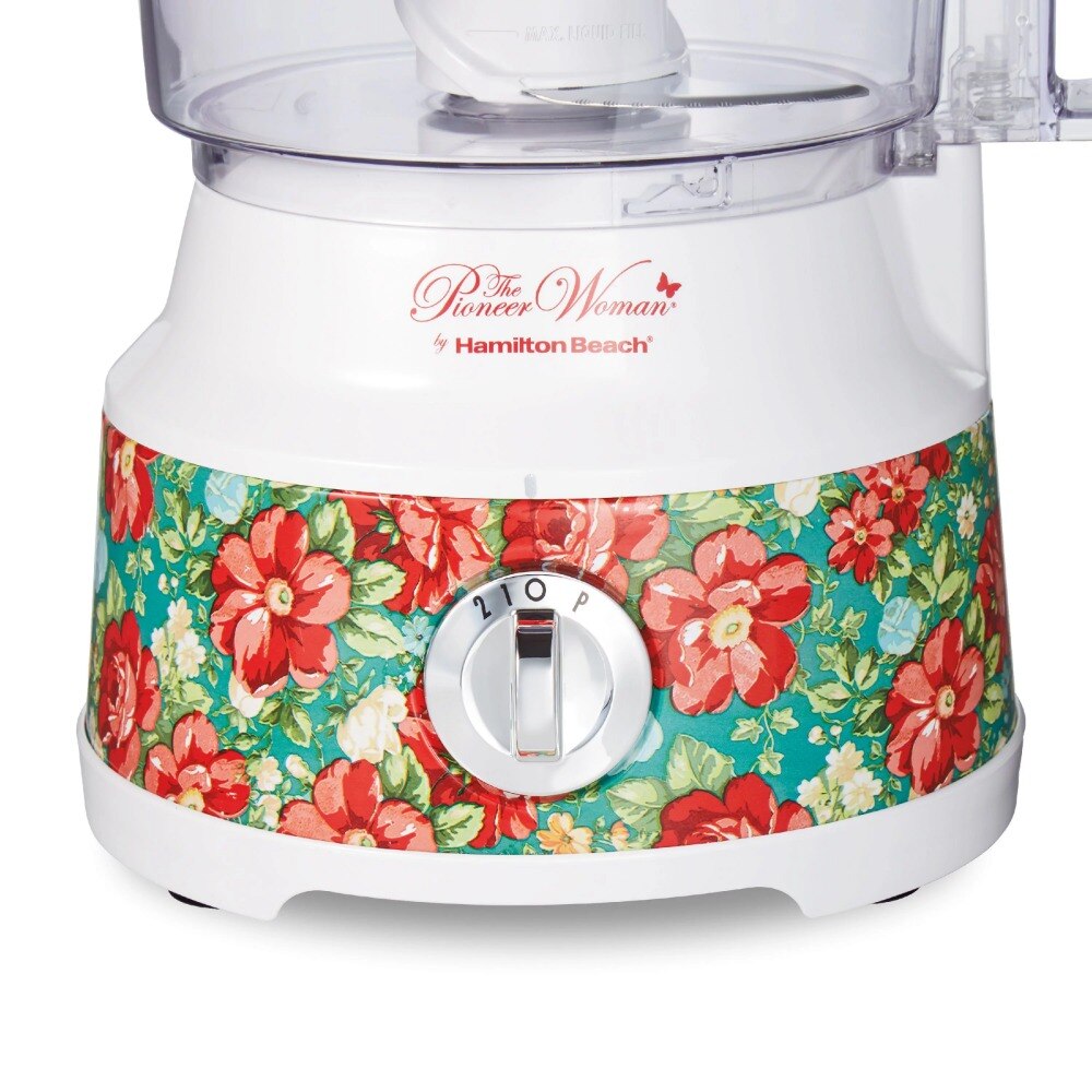 The Pioneer Woman Vintage Floral 10-Cup Food Processor by Hamilton Beach