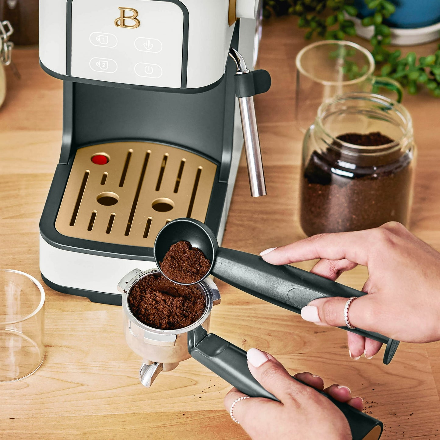 Slim Espresso Maker with 20-Bar Pressure, created by Drew Barrymore