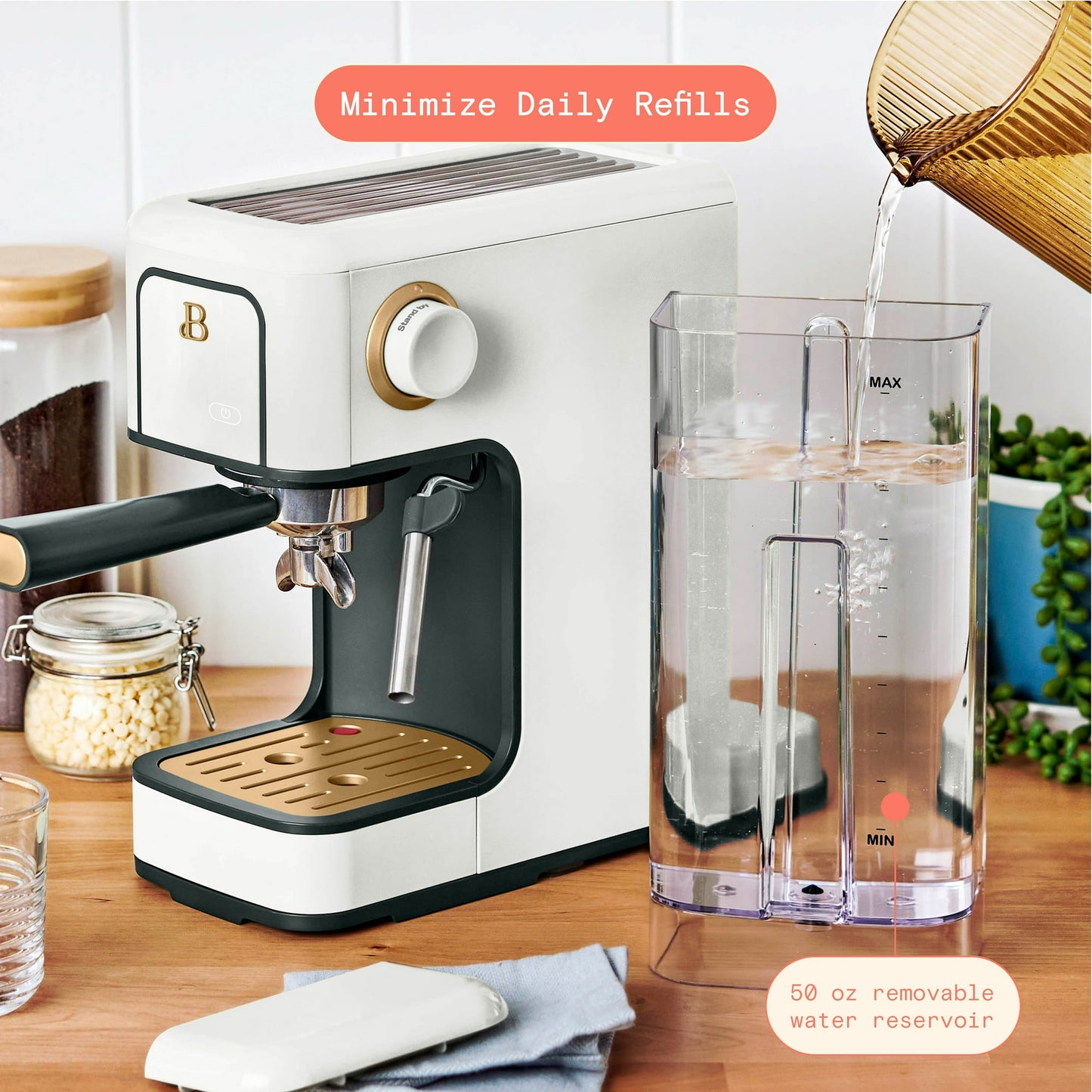 Slim Espresso Maker with 20-Bar Pressure, created by Drew Barrymore