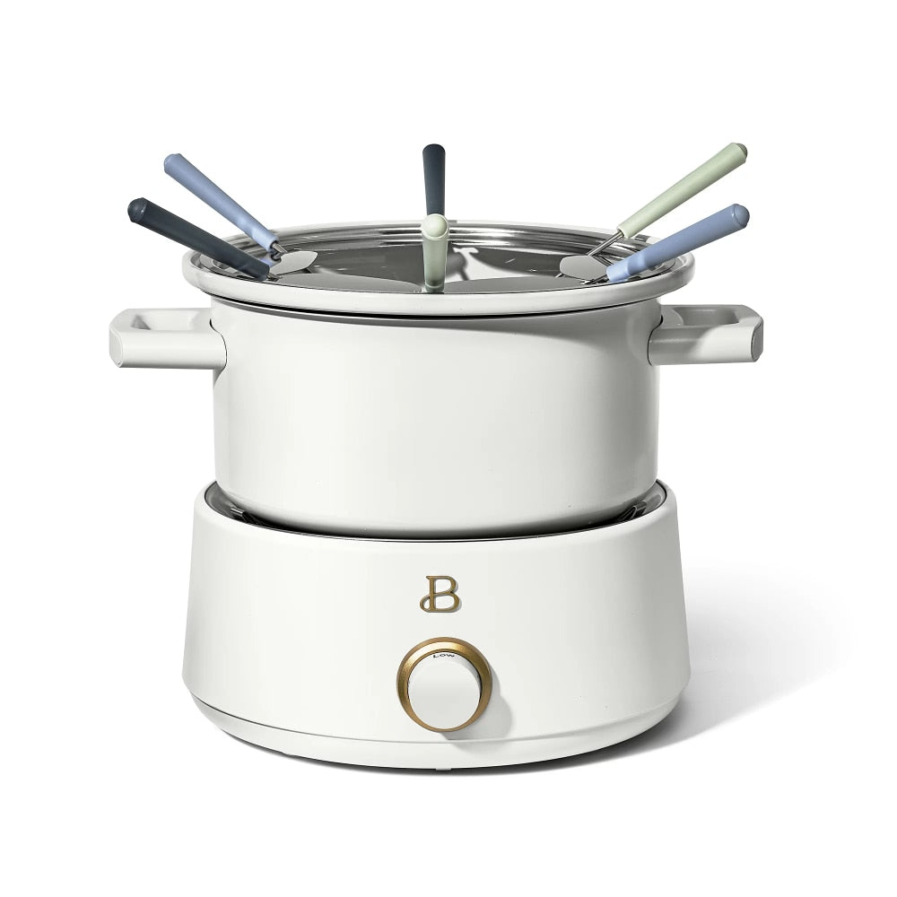 Beautiful 3QT Fondue Set with Bonus 2QT Ceramic Pot, By Drew Barrymore